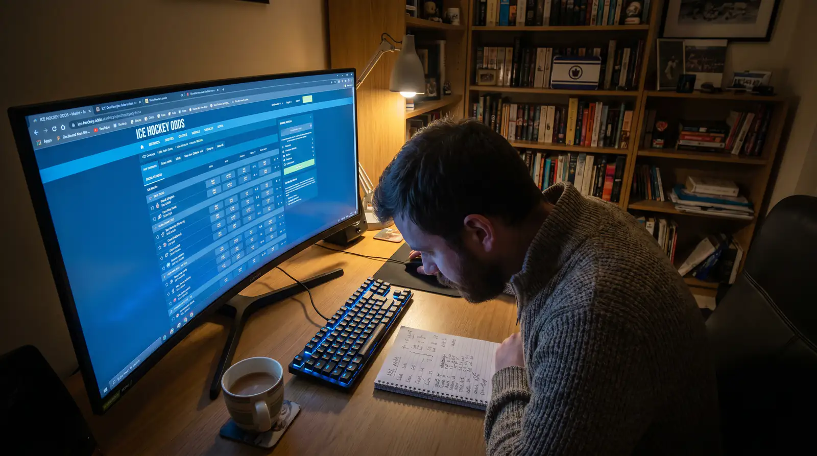 NHL betting sites comparison showing odds and market features for UK punters