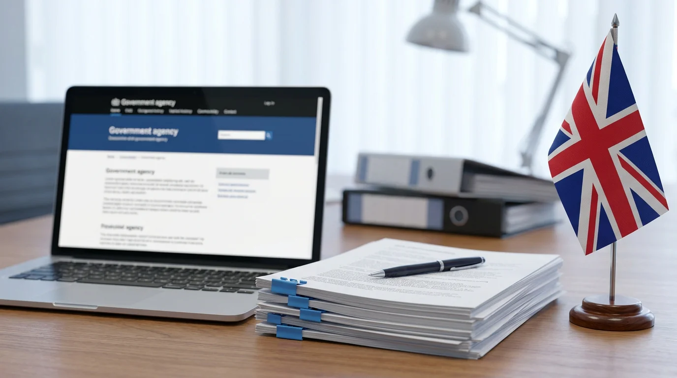 UK Gambling Commission regulatory documents and compliance checklist on an office desk